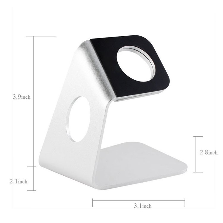 LHJZJ Anti-skid Desktop Aluminum Alloy Charging Stand for Apple Watch Etc - Silver-3