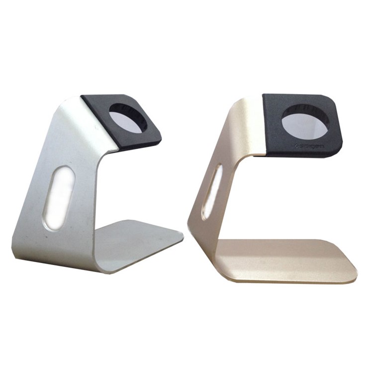 LHJZJ Anti-skid Desktop Aluminum Alloy Charging Stand for Apple Watch Etc - Silver-5