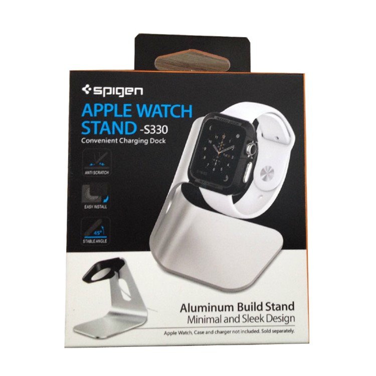 LHJZJ Anti-skid Desktop Aluminum Alloy Charging Stand for Apple Watch Etc - Silver-7