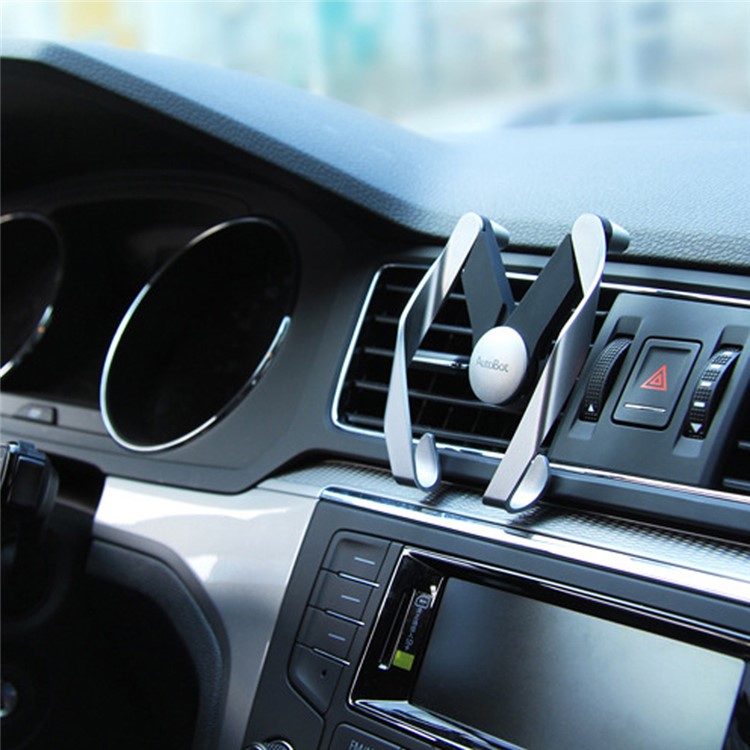 AUTOBOT M Style Car Air Vent Phone Mount Holder for iPhone 7 Plus / Samsung Galaxy S7 Etc - Silver-1