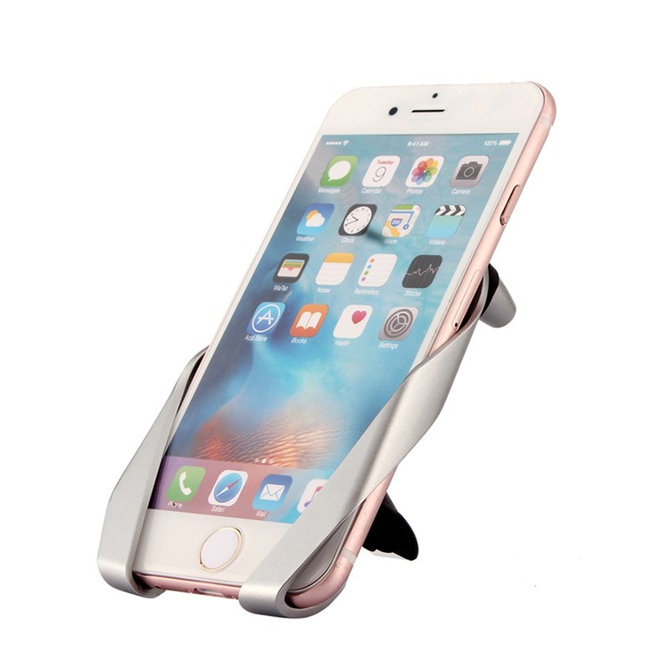 AUTOBOT M Style Car Air Vent Phone Mount Holder for iPhone 7 Plus / Samsung Galaxy S7 Etc - Silver-4