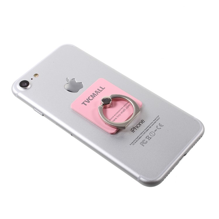 TVCMALL 360 Degree Rotary Metal Phone Holder Ring Stand Universal Smartphone Mount - Pink-2