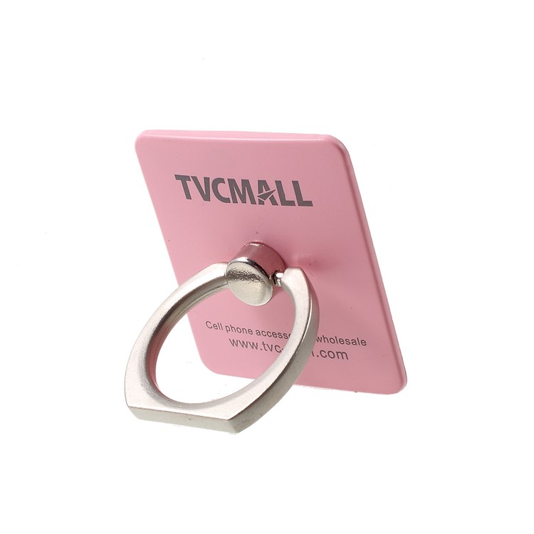 TVCMALL 360 Degree Rotary Metal Phone Holder Ring Stand Universal Smartphone Mount - Pink-4
