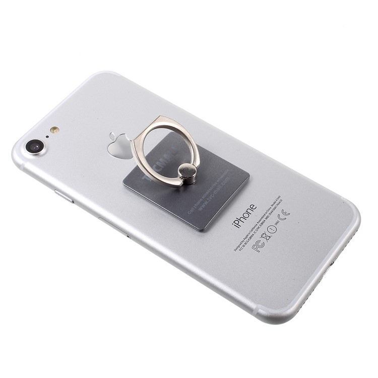 TVCMALL Universal Finger Griff Ring Halter Telefon Mount 360 Grad Rotary Metall Ring Halterung - dunkel grau-2