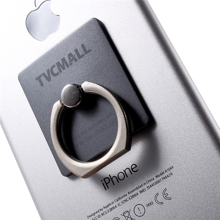 TVCMALL Universal Finger Griff Ring Halter Telefon Mount 360 Grad Rotary Metall Ring Halterung - dunkel grau-4