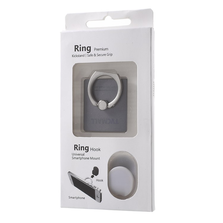 TVCMALL Universal Finger Griff Ring Halter Telefon Mount 360 Grad Rotary Metall Ring Halterung - dunkel grau-9