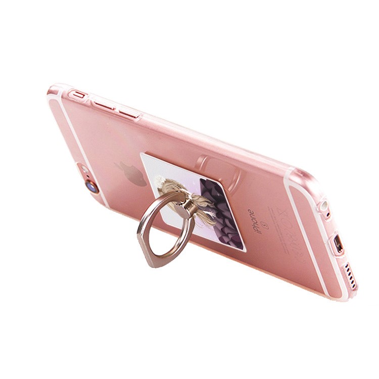 Cartoon Girl Finger Ring Grip Stand 360 Degree Rotation for iPhone Samsung Cellphone - Style B-2