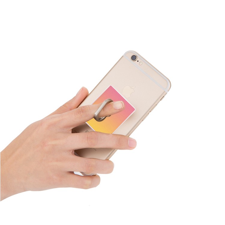 Gradient Color Pattern Universal Mobile Phone Finger Grip Holder Stand - Red / Orange-3
