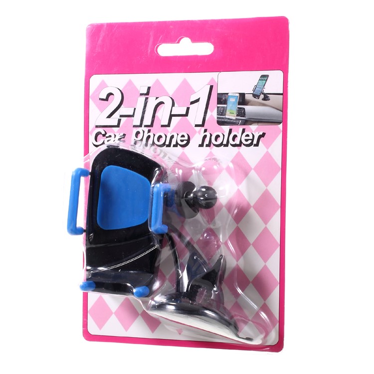 2-In-1 Car Suction Cup Windshield / Air Vent Mount Holder for iPhone 7/7 Plus, Width: 52-100mm - Blue-8