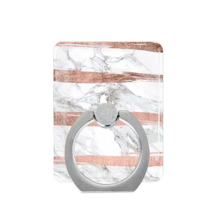 Marble Pattern Universal Metal Ring Finger Grip Holder Stand for iPhone Samsung Huawei - Style A-2