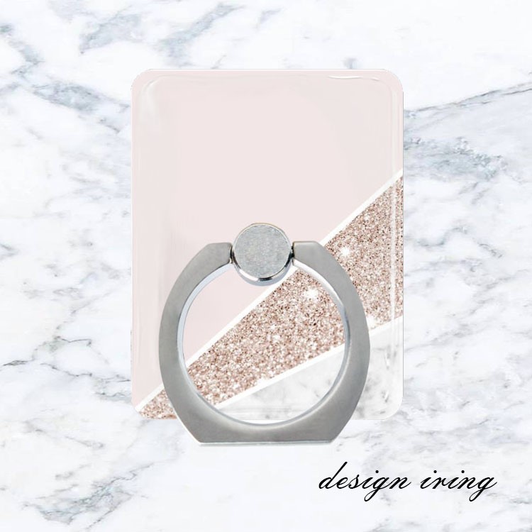 Marble Pattern Universal Metal Ring Smartphone Holder Stand Mount for iPhone Samsung Huawei - Style F-1
