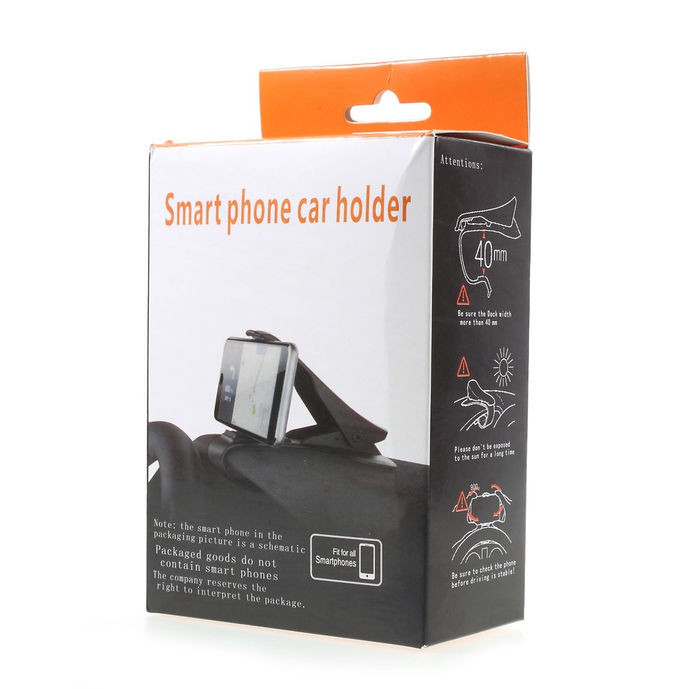 Celular GPS Clip Helder Malf Montagem do Carro Para Iphone Samsung Sony Etc, Largura do Clipe: 90mm - Preto