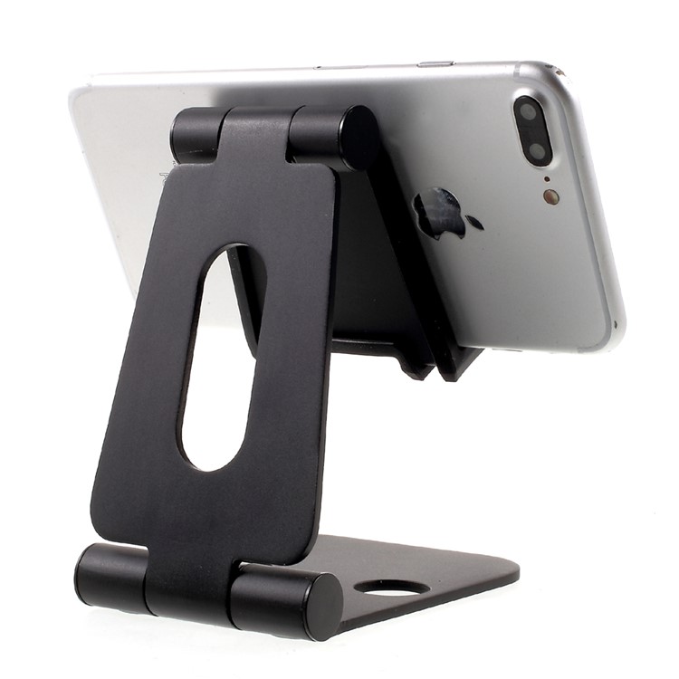 Universal Aluminium Alloy Foldable Desktop Mount Stand for iPhone iPad Samsung Smartphones & Tablets - Black-7