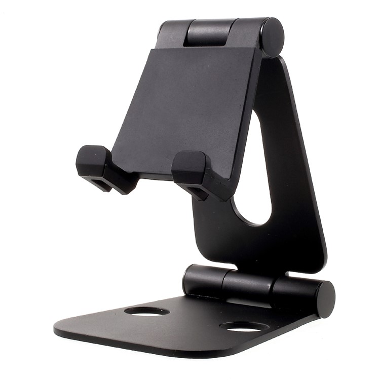 Universal Aluminium Alloy Foldable Desktop Mount Stand for iPhone iPad Samsung Smartphones & Tablets - Black-8