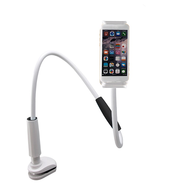 Universal 360 Rotary Lazy Bed Desktop Mount Holder for Tablet and Mobile Phone, Width: 12-18cm - White-2