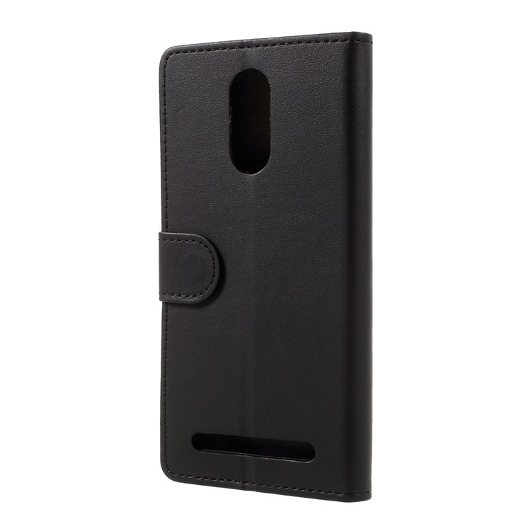 For ZTE Blade 602 Wallet Stand Leather Cell Phone Case Cover - Black-2