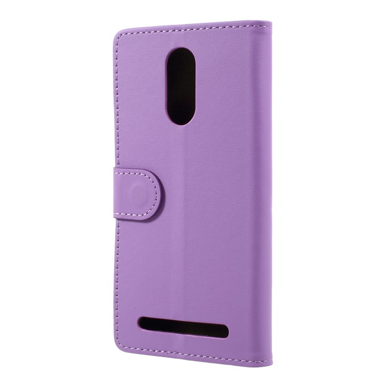 Wallet Stand Leather Protection Phone Accessory for ZTE Blade 602 - Purple-3