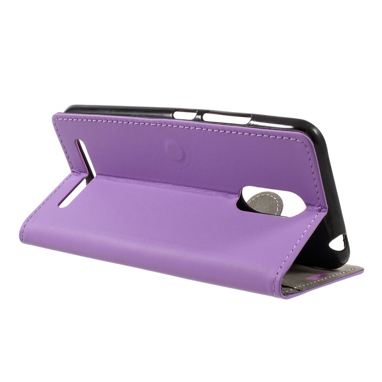 Wallet Stand Leather Protection Phone Accessory for ZTE Blade 602 - Purple-5