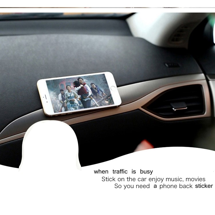 Multi-functional Velcro Sticker Smartphone Mini Kickstand Car Mount for iPhone Samsung Huawei - Huba-4