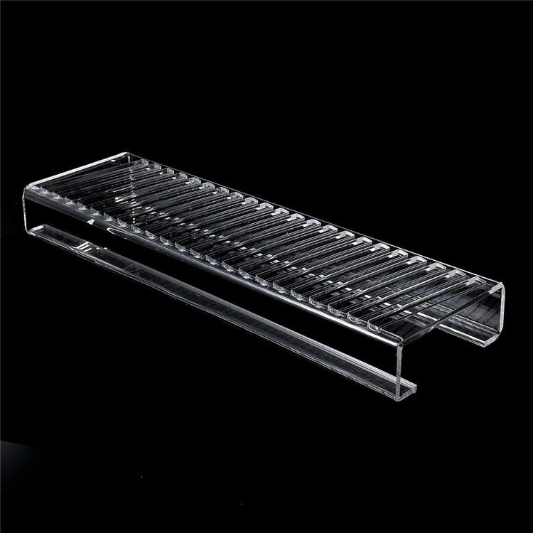 22-Slot Clear Acrylic Phone Case Display Stand Holder for PC / TPU Mobile Phone Covers-3