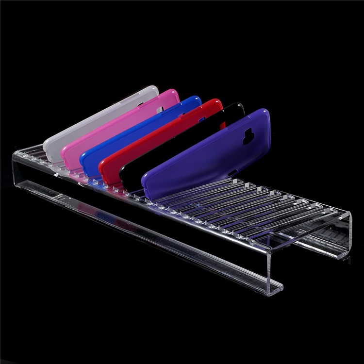 22-Slot Clear Acrylic Phone Case Display Stand Holder for PC / TPU Mobile Phone Covers-5