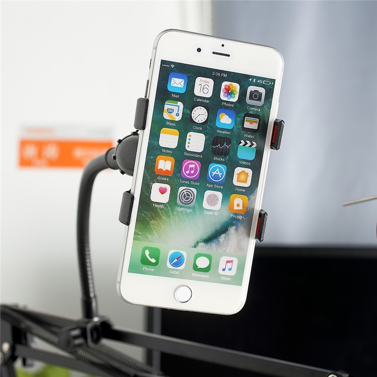 Desktop Recording Microphone Stand Studio Boom Arm with Phone Clamp for Broadcasting/ Phone Karaoke-4