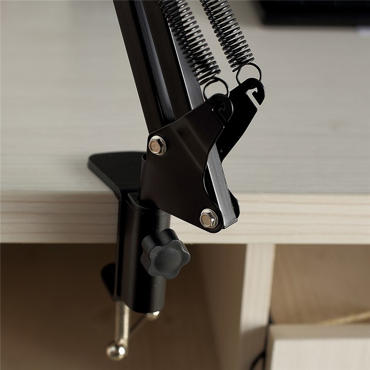 Desktop Recording Microphone Stand Studio Boom Arm with Phone Clamp for Broadcasting/ Phone Karaoke-6