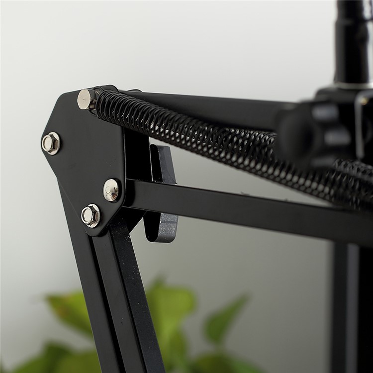 Desktop Recording Microphone Stand Studio Boom Arm with Phone Clamp for Broadcasting/ Phone Karaoke-7
