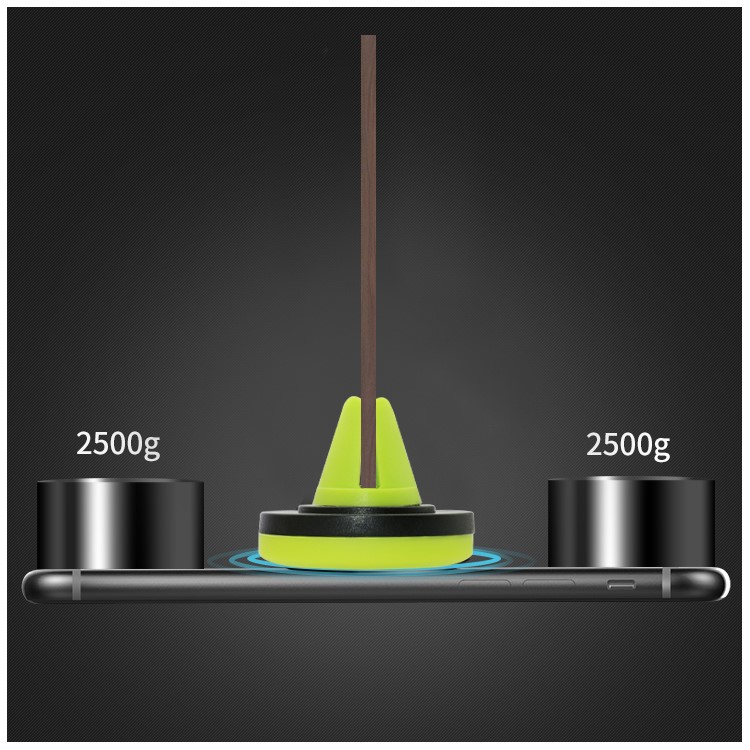 D9ELEMENT Mini Car Air Vent Magnetic Mount Phone Holder Stand for iPhone/Samsung/Sony - Black + Green-3