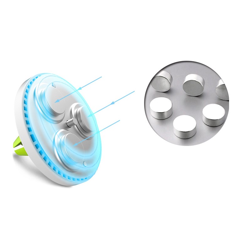 D9ELEMENT Mini Car Air Vent Magnetic Mount Phone Holder Stand for iPhone/Samsung/Sony - Black + Green-8