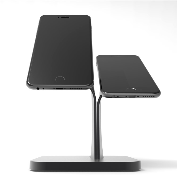 Nano Micro Suction Bracket Aluminum Alloy Desktop Stand for Apple Watch, iPhone, Samsung etc. - Black-2