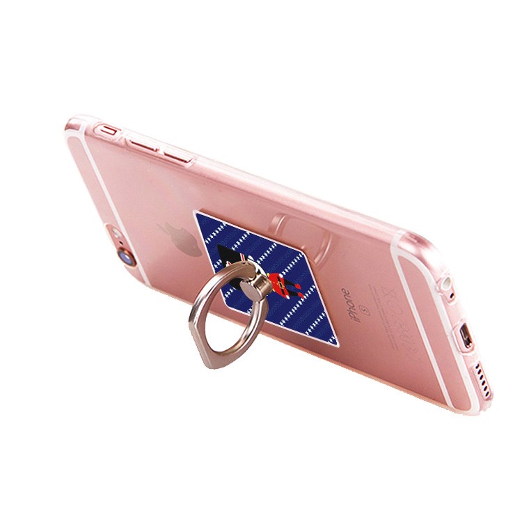 UK Royal Soldier Pattern Universal Finger Ring Kickstand for iPhone Samsung - Dark Blue-2