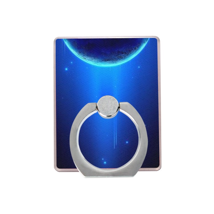 Universal Ring Finger Grip Stand Holder for iPhone Samsung Huawei - Blue Planet-1