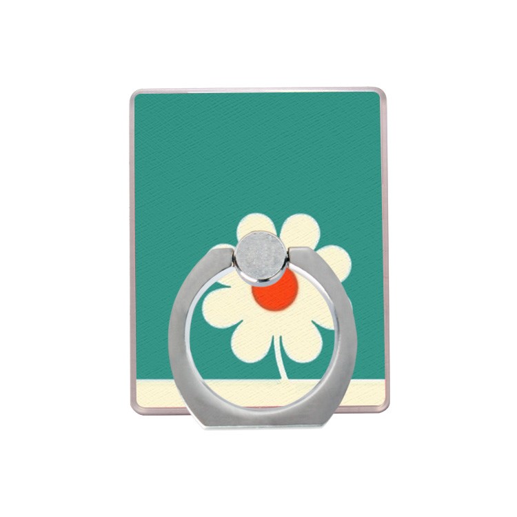 Universal 360-degree Rotating Finger Ring Kickstand for iPhone Samsung Huawei - Beautiful Flower-1