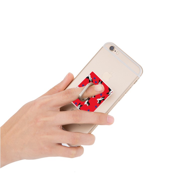 Cartoon Pattern Universal Cell Phone Ring Finger Grip Stand Holder for iPhone Samsung Huawei - Red-3