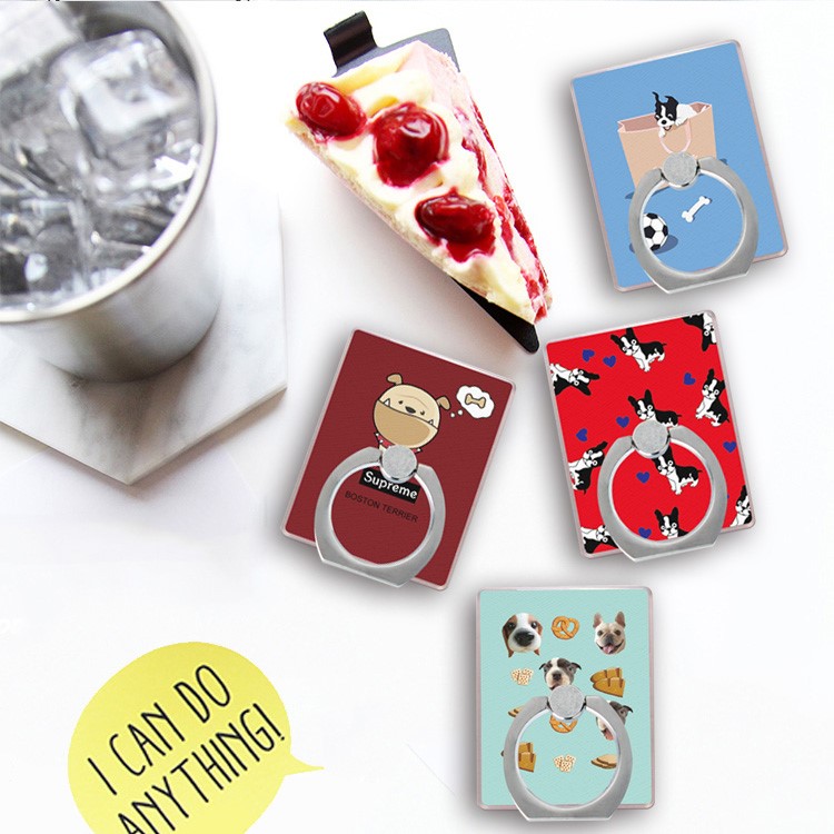 Cartoon Pattern Universal Cell Phone Ring Finger Grip Stand Holder for iPhone Samsung Huawei - Red-5