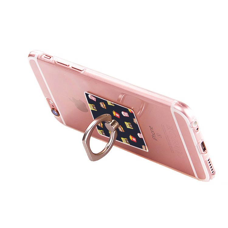 Bear Pattern Universal Mobile Phone Ring Stand Holder for iPhone Samsung Huawei - Black-2