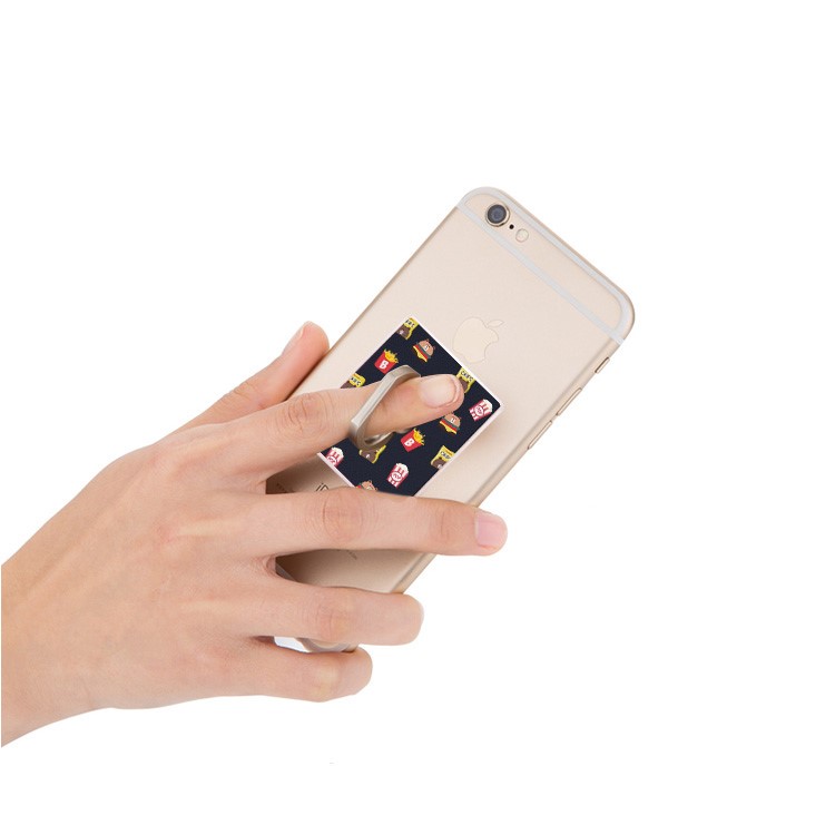 Bear Pattern Universal Mobile Phone Ring Stand Holder for iPhone Samsung Huawei - Black-3