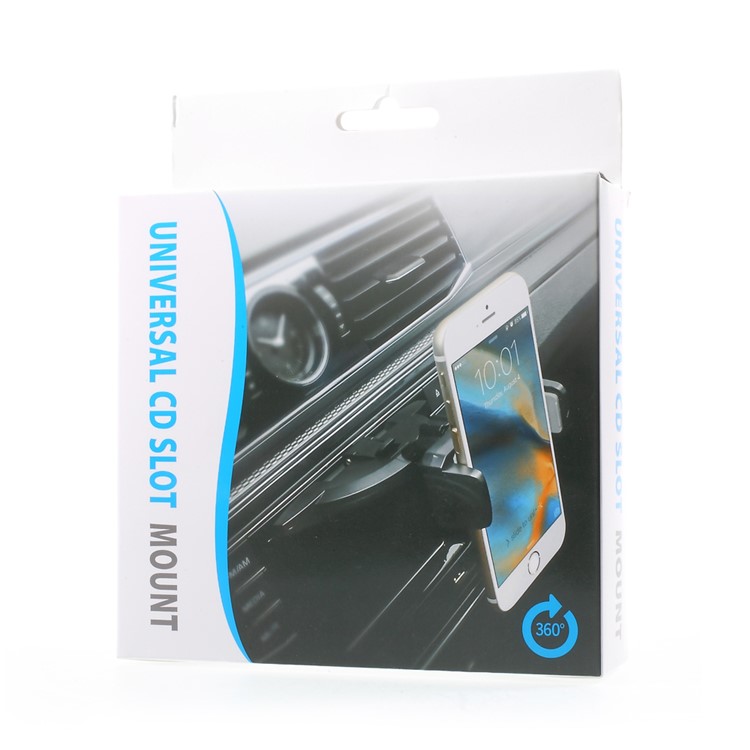 Universal Mini CD Slot Car Mount Holder Cradle para iPhone 7 Plus / Samsung Galaxy C9 Pro, largura: 55-85mm (H96)-10
