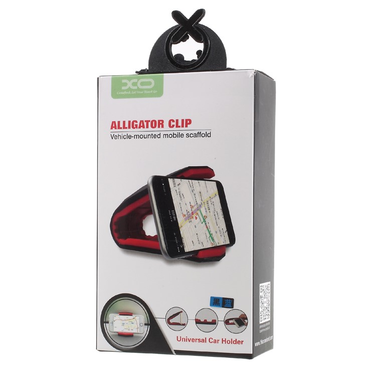 XO Alligator Clip Vehicle-mounted Mobile Holder - Blue-8