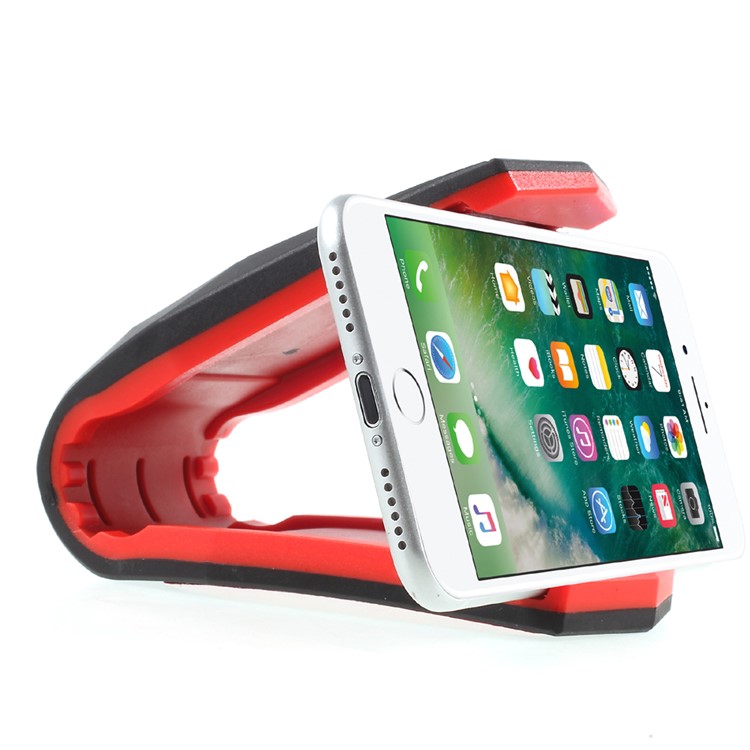 XO Alligator Clip Car Mounted Mobile Phone Holder - Red-5