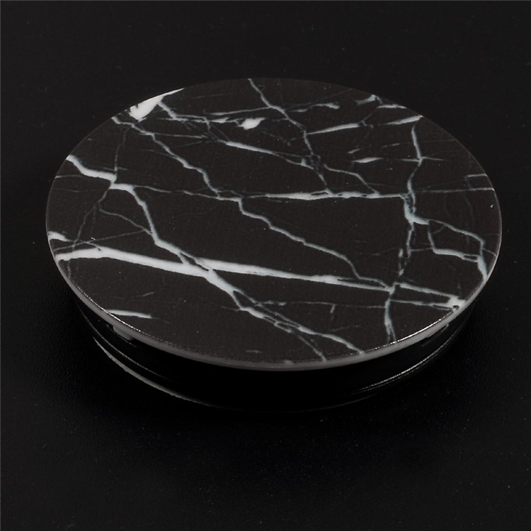 Finger Grip Expanding Mount Bracket for iPhone Samsung Smartphone Tablet - Black Marble Pattern-2