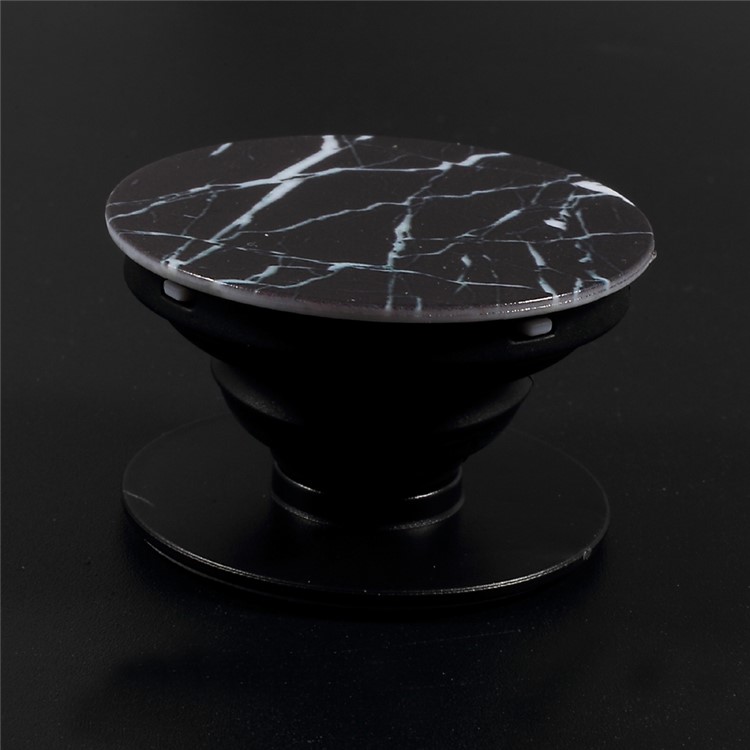 Finger Grip Expanding Mount Bracket for iPhone Samsung Smartphone Tablet - Black Marble Pattern-3