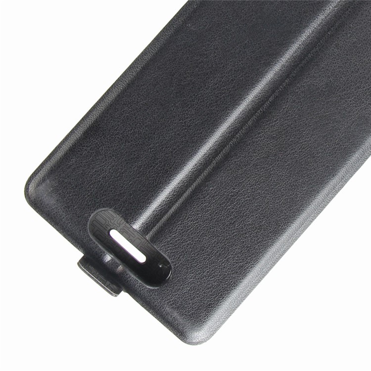 Crazy Horse Skin Vertical Flip Card Slot Leather Shell Case for ZTE Blade V8 - Black-3