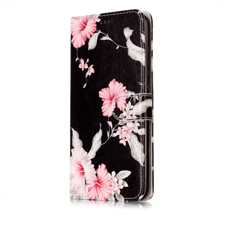 Patterned Leather Wallet Stand Cover Accessory for ZTE ZMAX Pro Z981 - Beautiful Flowers-2