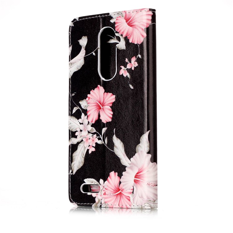 Patterned Leather Wallet Stand Cover Accessory for ZTE ZMAX Pro Z981 - Beautiful Flowers-3