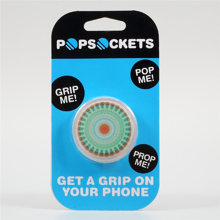 Finger Grip Stretchable Mount Stand Cord Winder for iPhone Samsung Sony Huawei Etc - Green Kaleidoscope-7