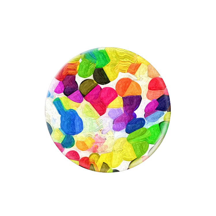 Patterned Finger Grip Expanding Mount for iPhone Samsung Smartphone Tablet - Colorized Pattern-2