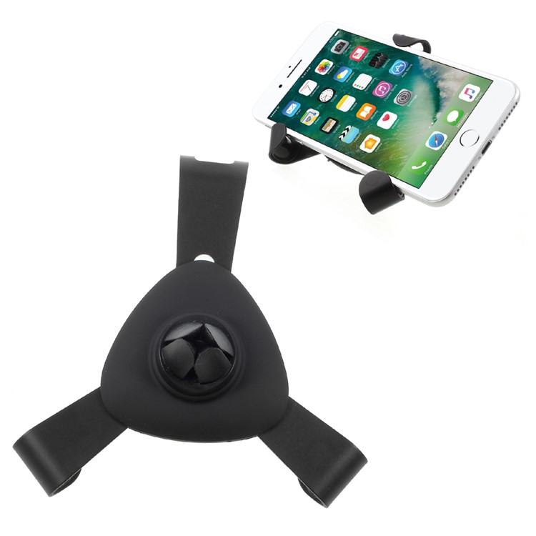 Triangle Shape Universal Gravity Car Air Vent Mount Car Phone Holder for iPhone Samsung Huawei Etc - Black-1