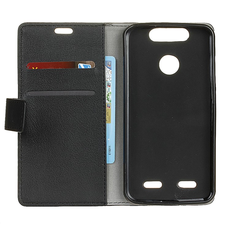 Leather Wallet Case for ZTE Blade V8 Lite - Black-3